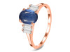 Kyanite & White Topaz Ring KYN-RDR-2861.