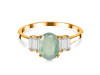Kyanite (Green) & White Topaz Ring KYN-RDR-2861-G.