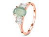 Kyanite (Green) & White Topaz Ring KYN-RDR-2861-G.
