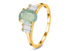 Kyanite (Green) & White Topaz Ring KYN-RDR-2861-G.