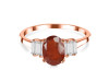 Kyanite (Orange) & White Topaz Ring KYN-RDR-2861-O.