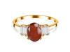 Kyanite (Orange) & White Topaz Ring KYN-RDR-2861-O.