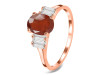 Kyanite (Orange) & White Topaz Ring KYN-RDR-2861-O.