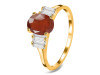 Kyanite (Orange) & White Topaz Ring KYN-RDR-2861-O.