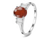 Kyanite (Orange) & White Topaz Ring KYN-RDR-2861-O.