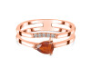 Kyanite (Orange) & White Topaz Ring KYN-RDR-2862-O.