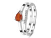 Kyanite (Orange) & White Topaz Ring KYN-RDR-2862-O.