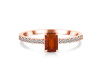 Kyanite (Orange) & White Topaz Ring KYN-RDR-3118-O.