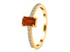 Kyanite (Orange) & White Topaz Ring KYN-RDR-3118-O.