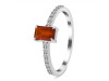Kyanite (Orange) & White Topaz Ring KYN-RDR-3118-O.
