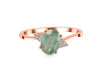 Kyanite (Green) & White Topaz Ring KYN-RDR-351-G.