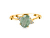 Kyanite (Green) & White Topaz Ring KYN-RDR-351-G.