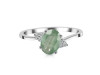 Kyanite (Green) & White Topaz Ring KYN-RDR-351-G.