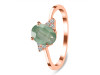 Kyanite (Green) & White Topaz Ring KYN-RDR-351-G.