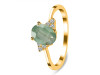 Kyanite (Green) & White Topaz Ring KYN-RDR-351-G.