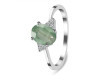 Kyanite (Green) & White Topaz Ring KYN-RDR-351-G.