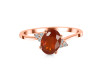 Kyanite (Orange) & White Topaz Ring KYN-RDR-351-O.