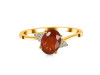 Kyanite (Orange) & White Topaz Ring KYN-RDR-351-O.