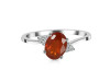 Kyanite (Orange) & White Topaz Ring KYN-RDR-351-O.