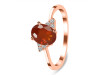Kyanite (Orange) & White Topaz Ring KYN-RDR-351-O.