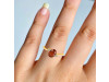 Kyanite (Orange) & White Topaz Ring KYN-RDR-351-O.