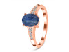 Kyanite & White Topaz Ring KYN-RDR-362.