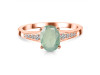 Kyanite (Green) & White Topaz Ring KYN-RDR-362-G.