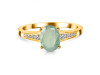 Kyanite (Green) & White Topaz Ring KYN-RDR-362-G.