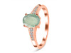 Kyanite (Green) & White Topaz Ring KYN-RDR-362-G.