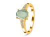 Kyanite (Green) & White Topaz Ring KYN-RDR-362-G.