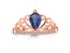 Kyanite & White Topaz Ring KYN-RDR-365.