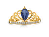 Kyanite & White Topaz Ring KYN-RDR-365.