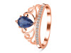 Kyanite & White Topaz Ring KYN-RDR-365.