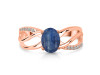 Kyanite & White Topaz Ring KYN-RDR-395.