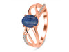Kyanite & White Topaz Ring KYN-RDR-395.