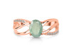 Kyanite (Green) & White Topaz Ring KYN-RDR-395-G.