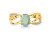 Kyanite (Green) & White Topaz Ring KYN-RDR-395-G.