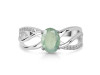 Kyanite (Green) & White Topaz Ring KYN-RDR-395-G.