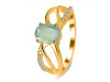 Kyanite (Green) & White Topaz Ring KYN-RDR-395-G.