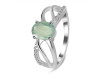 Kyanite (Green) & White Topaz Ring KYN-RDR-395-G.