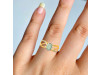 Kyanite (Green) & White Topaz Ring KYN-RDR-395-G.