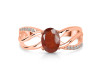 Kyanite (Orange) & White Topaz Ring KYN-RDR-395-O.