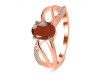 Kyanite (Orange) & White Topaz Ring KYN-RDR-395-O.