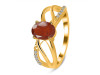 Kyanite (Orange) & White Topaz Ring KYN-RDR-395-O.