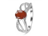 Kyanite (Orange) & White Topaz Ring KYN-RDR-395-O.