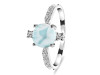 Close Out Larimar & White Topaz Ring LAR-CO-RDR-1621.