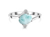 Close Out Larimar & White Topaz Ring LAR-CO-RDR-2275.