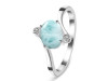 Close Out Larimar & White Topaz Ring LAR-CO-RDR-2275.