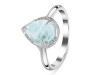 Close Out Larimar & White Topaz Ring LAR-CO-RDR-3236.