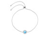 Larimar & White Topaz Bracelet With Adjustable Camera Lock LAR-RDB-65.